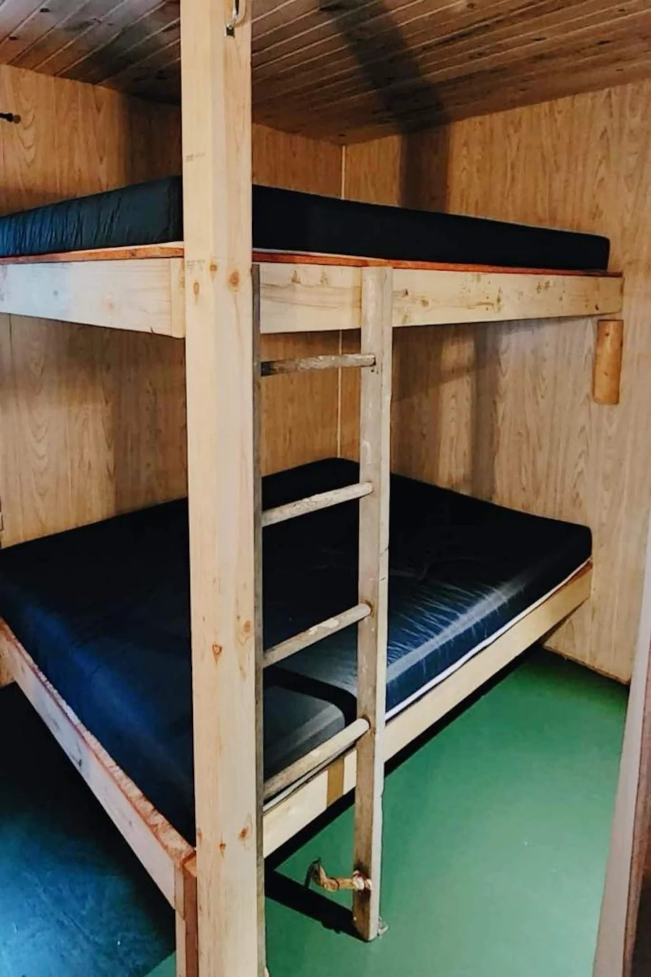 Queen bunk beds in the Camp Two Hearted bunkhouse