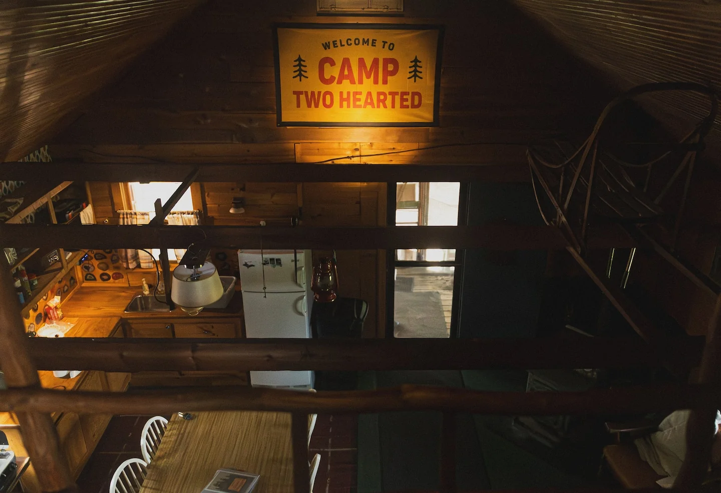 The loft inside the main cabin